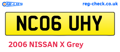 NC06UHY are the vehicle registration plates.