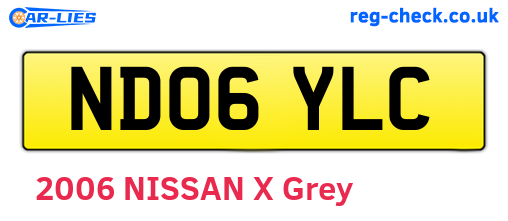 ND06YLC are the vehicle registration plates.