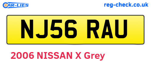 NJ56RAU are the vehicle registration plates.