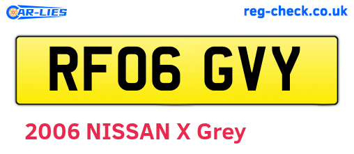 RF06GVY are the vehicle registration plates.