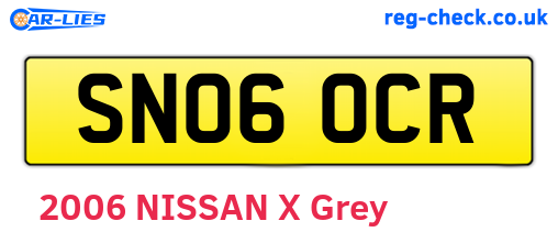SN06OCR are the vehicle registration plates.