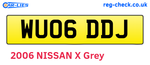 WU06DDJ are the vehicle registration plates.