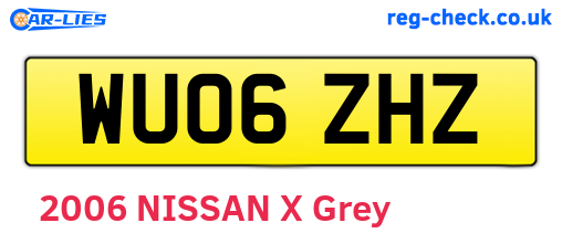 WU06ZHZ are the vehicle registration plates.