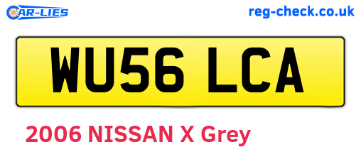 WU56LCA are the vehicle registration plates.