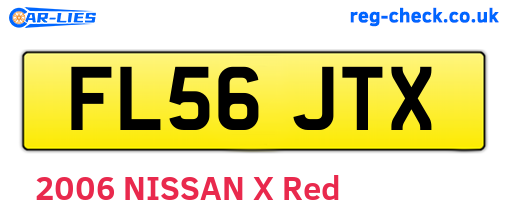 FL56JTX are the vehicle registration plates.