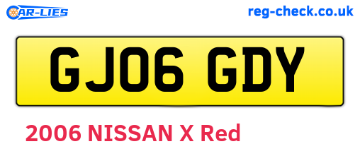 GJ06GDY are the vehicle registration plates.