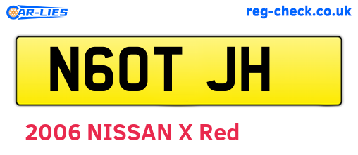 N60TJH are the vehicle registration plates.