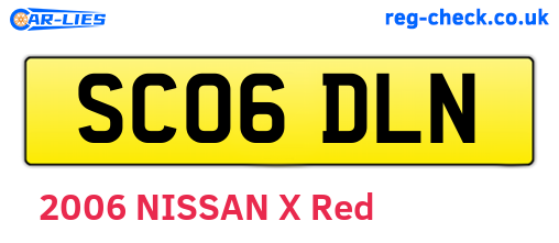 SC06DLN are the vehicle registration plates.