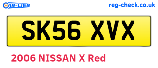 SK56XVX are the vehicle registration plates.