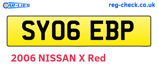 SY06EBP are the vehicle registration plates.