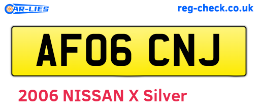 AF06CNJ are the vehicle registration plates.