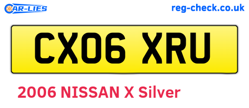 CX06XRU are the vehicle registration plates.