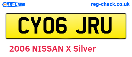 CY06JRU are the vehicle registration plates.