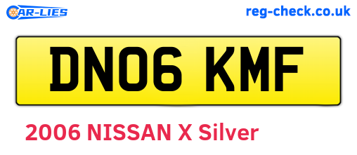 DN06KMF are the vehicle registration plates.