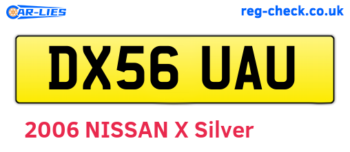 DX56UAU are the vehicle registration plates.