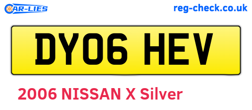 DY06HEV are the vehicle registration plates.