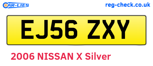 EJ56ZXY are the vehicle registration plates.