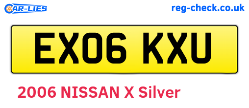 EX06KXU are the vehicle registration plates.