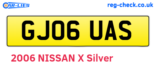 GJ06UAS are the vehicle registration plates.