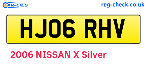 HJ06RHV are the vehicle registration plates.