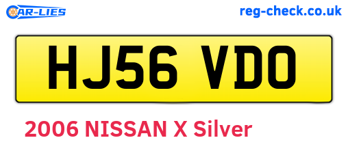 HJ56VDO are the vehicle registration plates.
