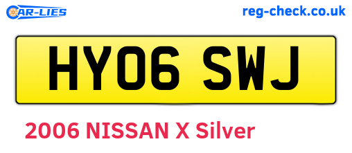 HY06SWJ are the vehicle registration plates.