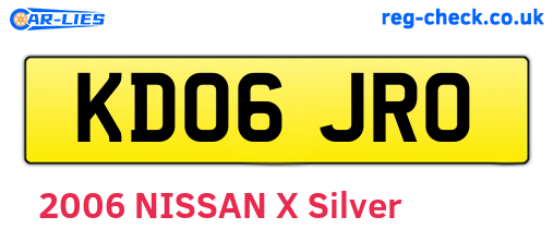 KD06JRO are the vehicle registration plates.