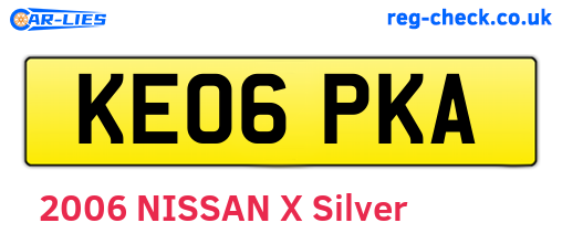 KE06PKA are the vehicle registration plates.