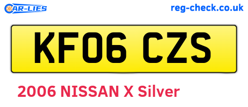 KF06CZS are the vehicle registration plates.