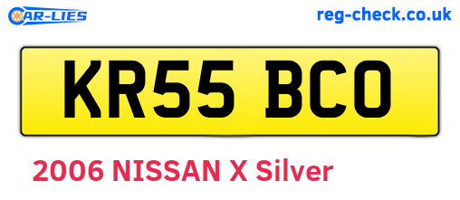 KR55BCO are the vehicle registration plates.