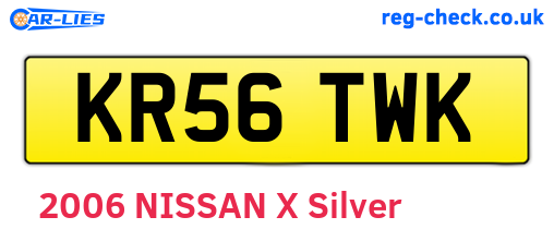 KR56TWK are the vehicle registration plates.