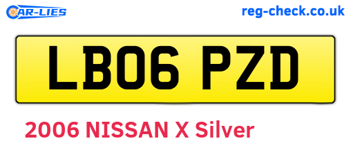 LB06PZD are the vehicle registration plates.