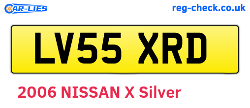 LV55XRD are the vehicle registration plates.
