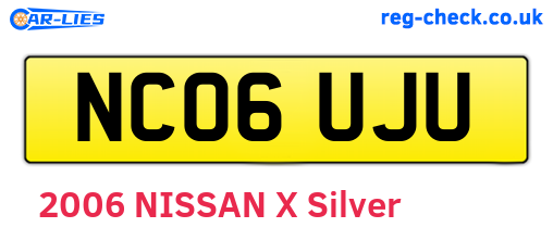 NC06UJU are the vehicle registration plates.