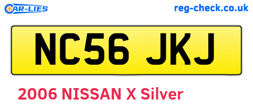 NC56JKJ are the vehicle registration plates.