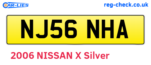NJ56NHA are the vehicle registration plates.