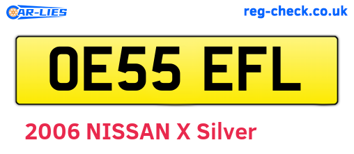 OE55EFL are the vehicle registration plates.