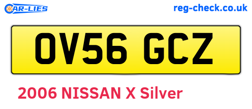 OV56GCZ are the vehicle registration plates.