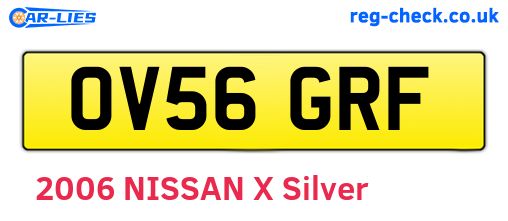 OV56GRF are the vehicle registration plates.