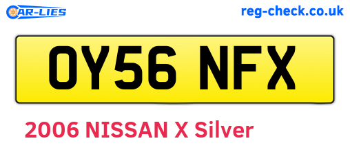 OY56NFX are the vehicle registration plates.