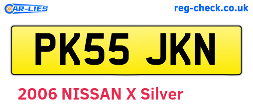 PK55JKN are the vehicle registration plates.