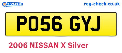 PO56GYJ are the vehicle registration plates.