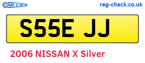 S55EJJ are the vehicle registration plates.