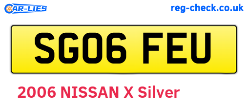 SG06FEU are the vehicle registration plates.