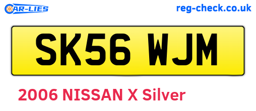 SK56WJM are the vehicle registration plates.