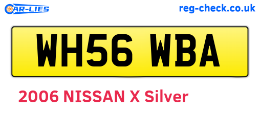WH56WBA are the vehicle registration plates.