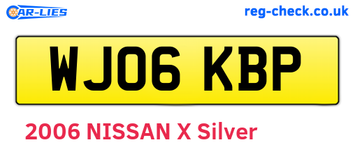 WJ06KBP are the vehicle registration plates.