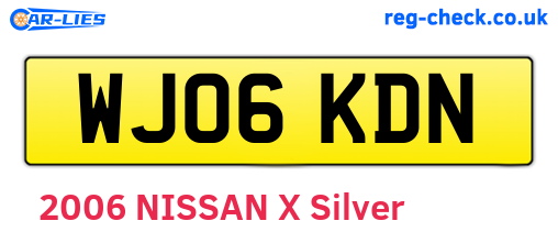 WJ06KDN are the vehicle registration plates.