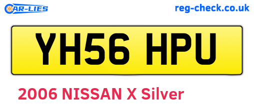 YH56HPU are the vehicle registration plates.