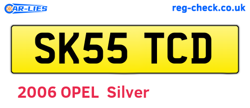 SK55TCD are the vehicle registration plates.